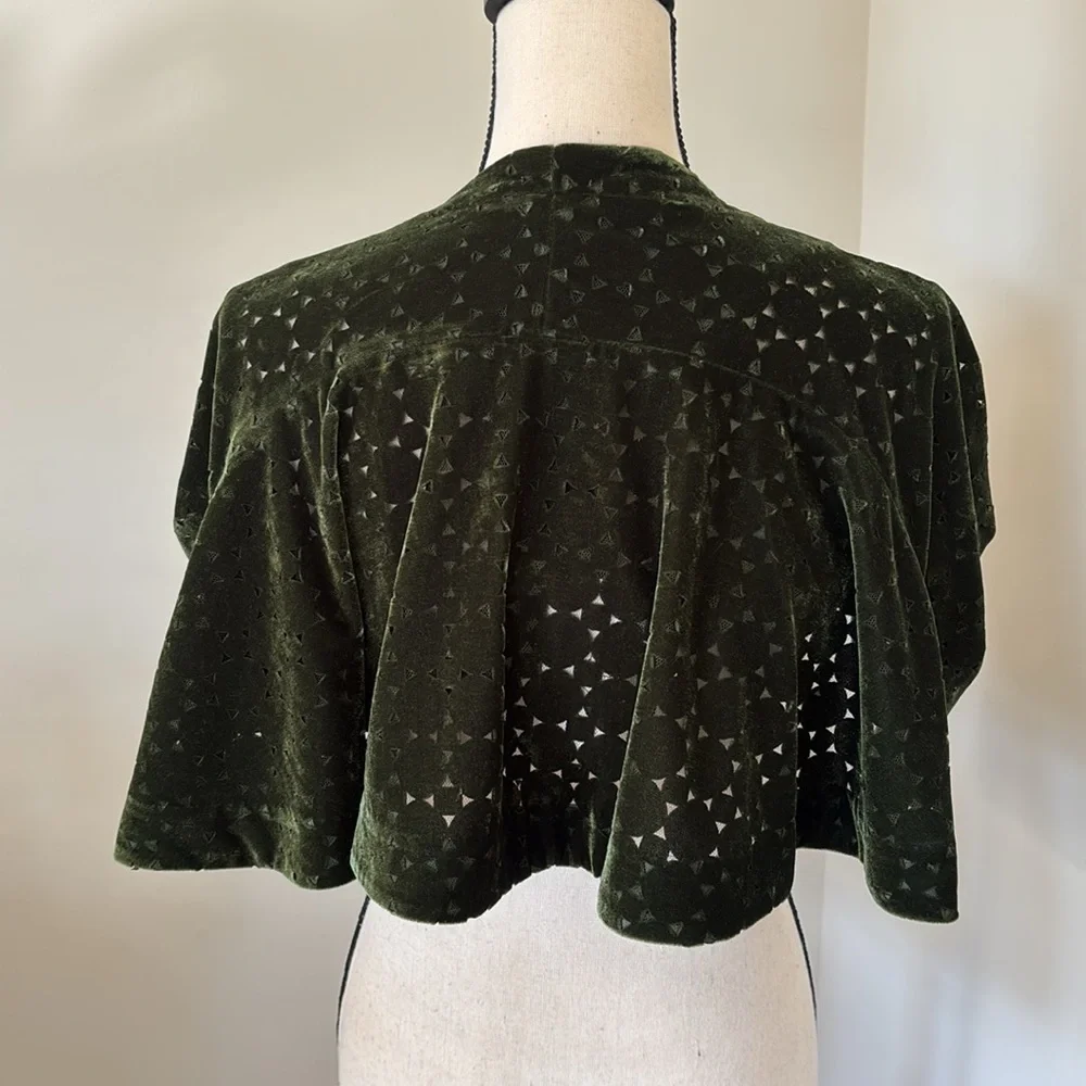 Byron Lars Dark Green Velvet Top - Picture 10 of 10